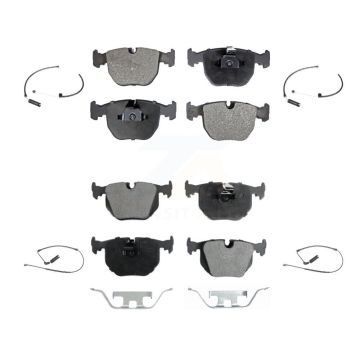 Front Rear Ceramic Disc Brake Pads And Wear Sensors Kit For BMW X5 KTW-100577