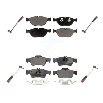 Front Rear Ceramic Disc Brake Pads And Wear Sensors Kit For Mercedes-Benz S500 S430 KTW-100582