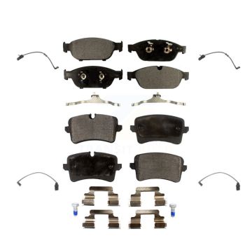 Front Rear Ceramic Disc Brake Pads And Wear Sensors Kit For Audi A6 Quattro A7 KTW-100590