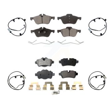 Front Rear Ceramic Disc Brake Pads And Wear Sensors Kit For Mini Cooper KTW-100594