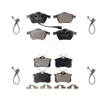 Front Rear Ceramic Disc Brake Pads And Extra Wear Sensors Kit For 2003-2006 Audi TT 1.8L KTW-100596