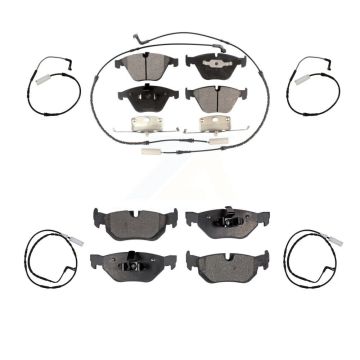 Front Rear Ceramic Disc Brake Pads And Extra Wear Sensors Kit For 2009-2010 BMW 328i 3.0L KTW-100597
