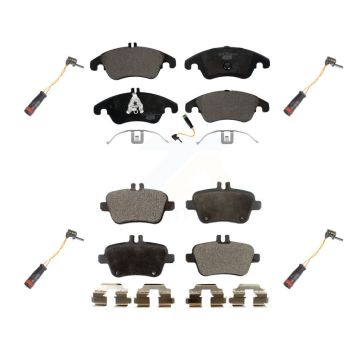 Front Rear Ceramic Disc Brake Pads And Extra Wear Sensors Kit For Mercedes-Benz SLK350 KTW-100617