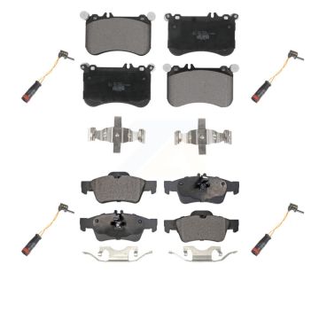 Front Rear Ceramic Disc Brake Pads And Wear Sensors Kit For Mercedes-Benz CLS550 E550 KTW-100618