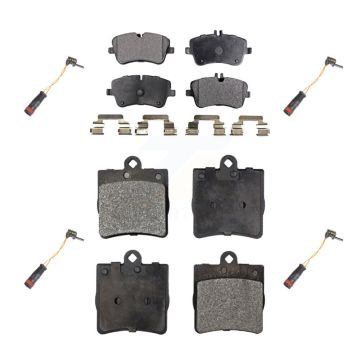 Front Rear Ceramic Disc Brake Pads And Wear Sensors Kit For Mercedes-Benz C230 C240 KTW-100620
