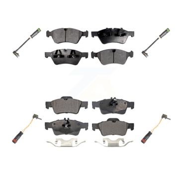Front Rear Ceramic Brake Pads Wear Sensor Kit For Mercedes-Benz E550 4Matic with AWD 5.5L KTW-100627