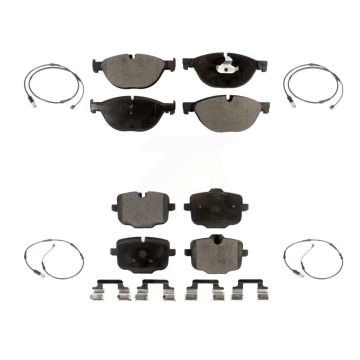 Front Rear Ceramic Disc Brake Pad And Wear Sensor Kit For BMW 650i xDrive Gran Coupe 550i KTW-100635