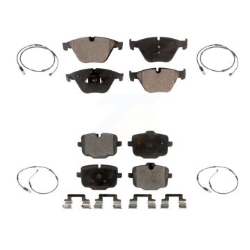 Front Rear Ceramic Disc Brake Pad And Wear Sensor Kit For BMW 535i 640i Gran Coupe xDrive KTW-100637
