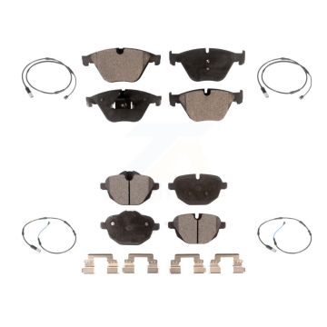 Front Rear Ceramic Disc Brake Pad & Wear Sensor Kit For BMW 535i 528i 535d ActiveHybrid 5 KTW-100638