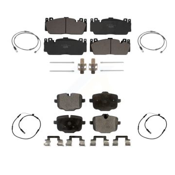 Front Rear Ceramic Disc Brake Pads And Wear Sensors Kit For BMW M6 Gran Coupe KTW-100640