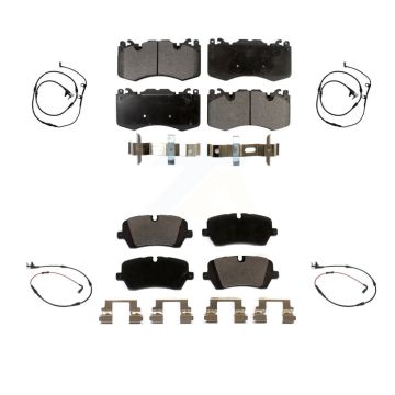 Front Rear Ceramic Disc Brake Pads And Wear Sensors Kit For Land Rover Range Sport KTW-100645