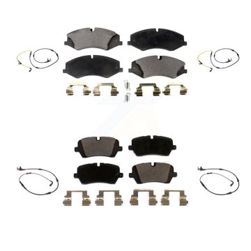 Front Rear Ceramic Disc Brake Pads & Wear Sensor Kit For Land Rover Range Sport Discovery KTW-100647