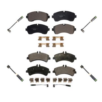 Front Rear Ceramic Brake Pad Extra Wear Sensor Kit For Mercedes-Benz Sprinter 3500 3500XD KTW-100666