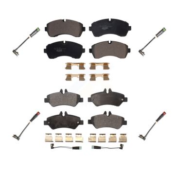 Front Rear Ceramic Disc Brake Pad & Extra Wear Sensor Kit For Mercedes-Benz Sprinter 3500 KTW-100667
