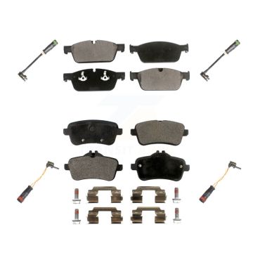 Front Rear Ceramic Disc Brake Pad And Wear Sensor Kit For 2017 Mercedes-Benz GLS350d 3.0L KTW-100670