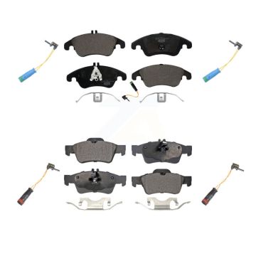 Front Rear Ceramic Disc Brake Pads And Extra Wear Sensors Kit For Mercedes-Benz E400 KTW-100673