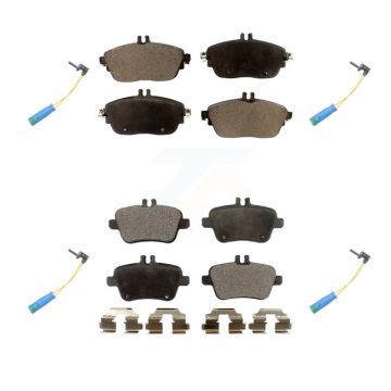 Front Rear Ceramic Disc Brake Pads & Wear Sensor Kit For Mercedes-Benz CLA250 GLA250 2.0L KTW-100676