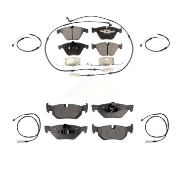 Front Rear Ceramic Disc Brake Pads And Extra Wear Sensors Kit For BMW 328i xDrive KTW-100688