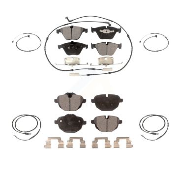 Front Rear Ceramic Disc Brake Pads And Extra Wear Sensors Kit For BMW Z4 KTW-100693
