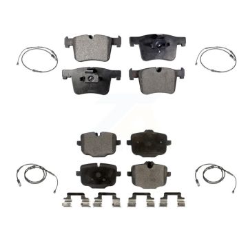 Front Rear Ceramic Disc Brake Pads And Wear Sensors Kit For 2012 BMW X3 From 10 11 KTW-100695