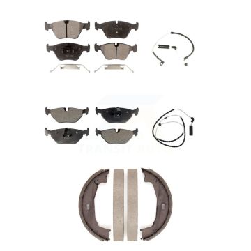 Front Rear Ceramic Disc Brake Pads And Wear Sensors Kit (5Pc) For BMW Z4 KTW-100716