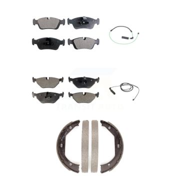 Front Rear Ceramic Disc Brake Pads And Wear Sensor Kit (5Pc) For 2001-2005 BMW 325xi 2.5L KTW-100736
