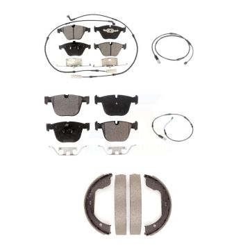 Front Rear Ceramic Brake Pad Extra Wear Sensor Kit (5Pc) For 2010 BMW 535i Base with 3.0L KTW-100759