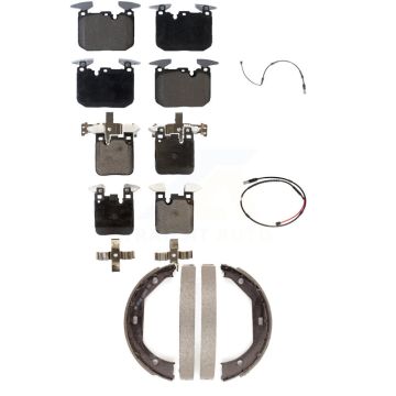Front Rear Ceramic Disc Brake Pads And Wear Sensors Kit (5Pc) For BMW M3 M2 KTW-100760