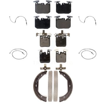Front Rear Ceramic Brake Pad Wear Sensor Kit (7Pc) For BMW 435i xDrive 440i Gran Coupe M2 KTW-100793
