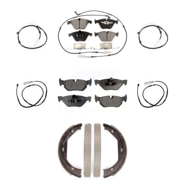 Front Rear Ceramic Disc Brake Pads And Extra Wear Sensors Kit (7Pc) For BMW X1 KTW-100797
