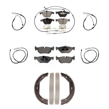 Front Rear Ceramic Disc Brake Pads And Extra Wear Sensors Kit (7Pc) For BMW X1 KTW-100798