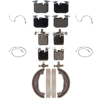 Front Rear Ceramic Disc Brake Pads And Wear Sensors Kit (7Pc) For BMW M240i xDrive KTW-100803