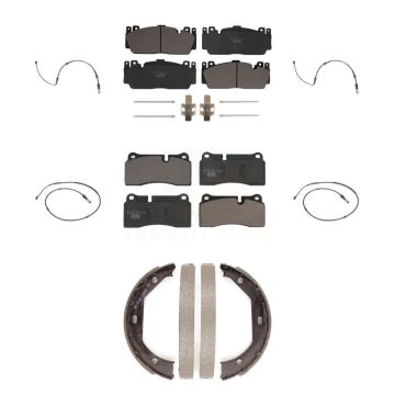 Front Rear Ceramic Disc Brake Pads And Wear Sensors Kit (7Pc) For BMW M2 KTW-100811