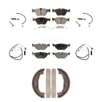 Front Rear Ceramic Disc Brake Pads And Wear Sensors Kit (7Pc) For BMW Z4 KTW-100842
