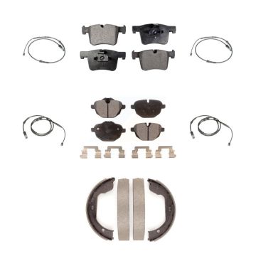 Front Rear Ceramic Disc Brake Pads And Wear Sensors Kit (7Pc) For 2011 BMW X3 xDrive28i KTW-100851