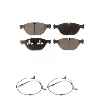 Front Ceramic Disc Brake Pads And Wear Sensors Kit For BMW X6 xDrive50i with 4.4L KTW-100865