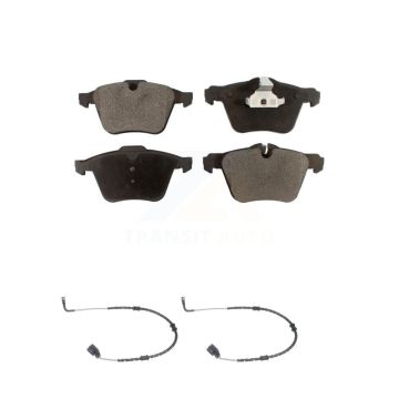 Front Ceramic Disc Brake Pads And Wear Sensors Kit For Jaguar XF XJ KTW-100884