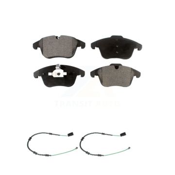 Front Ceramic Brake Pad & Wear Sensor Kit For 13-15 Jaguar XF 2.0L with 356mm Rotor KTW-100887