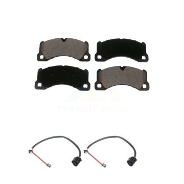 Front Ceramic Brake Pad & Wear Sensor Kit For Porsche Cayenne Panamera with Rotor KTW-100897