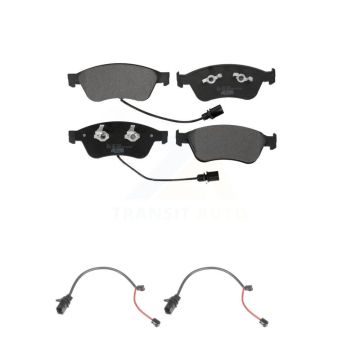 Front Ceramic Disc Brake Pads And Extra Wear Sensors Kit For 2011 Audi S6 5.2L KTW-100902