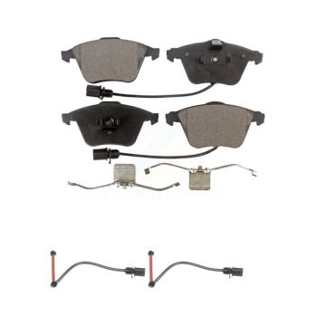 Front Ceramic Disc Brake Pads And Extra Wear Sensors Kit For 2011 Audi A6 Quattro KTW-100903
