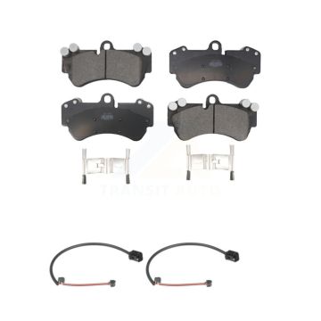 Front Ceramic Disc Brake Pads And Wear Sensors Kit For Porsche Cayenne KTW-100937