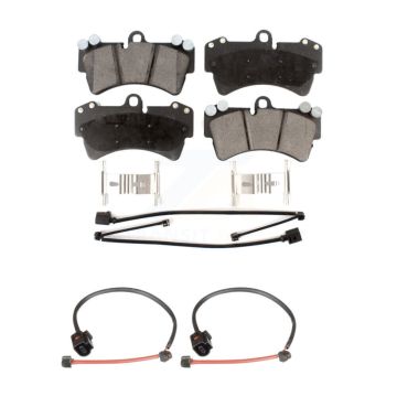 Front Ceramic Disc Brake Pads And Extra Wear Sensors Kit For Porsche Cayenne KTW-100940