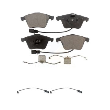 Front Ceramic Disc Brake Pads And Extra Wear Sensors Kit For 2008 Audi A4 Quattro S4 KTW-100982