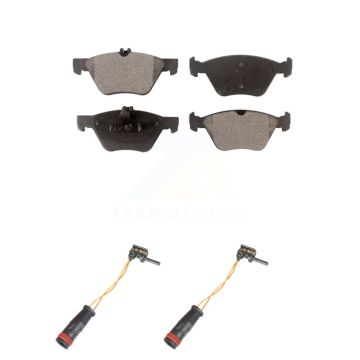 Front Ceramic Disc Brake Pads And Wear Sensors Kit For Mercedes-Benz E350 E300 KTW-101013