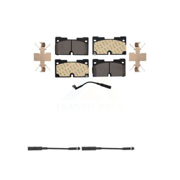 Front Ceramic Brake Pads Extra Wear Sensor Kit For GMC Chevrolet Silverado 1500 Sierra XL KTW-101065