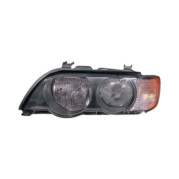 Headlight Lens Housing Left Halogen w/White Turn Signals for BMW X5 2000-2003