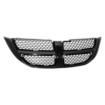 Grille Assembly 1-Piece Design Black for Dodge Caravan 2001-2004