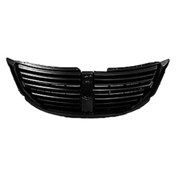 Grille Assembly 1-Piece Design Textured Plastic Primed Black for Dodge Caravan 2005-2007