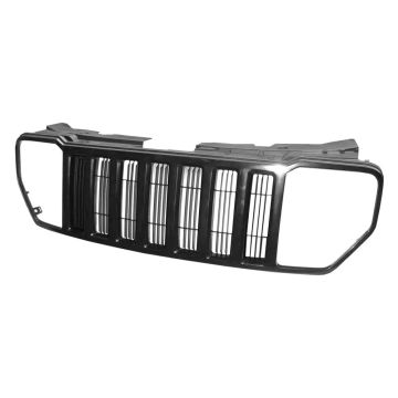Grille Assembly Matte Black w/Black Frame for Jeep Liberty 2008-2011